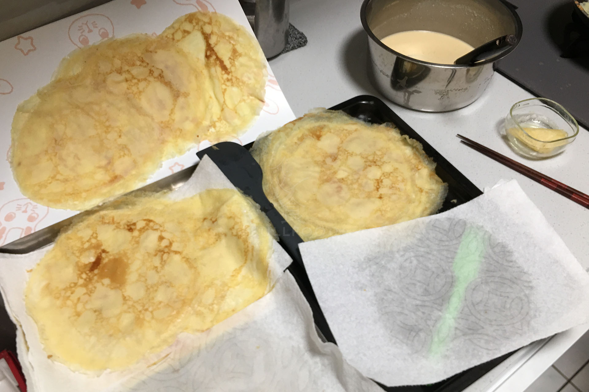 mille crepe - 06 crepe frying