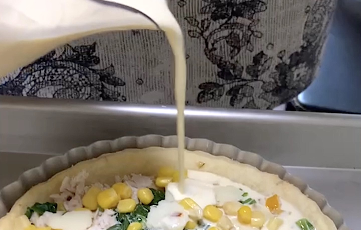 quiche egg milk mixture